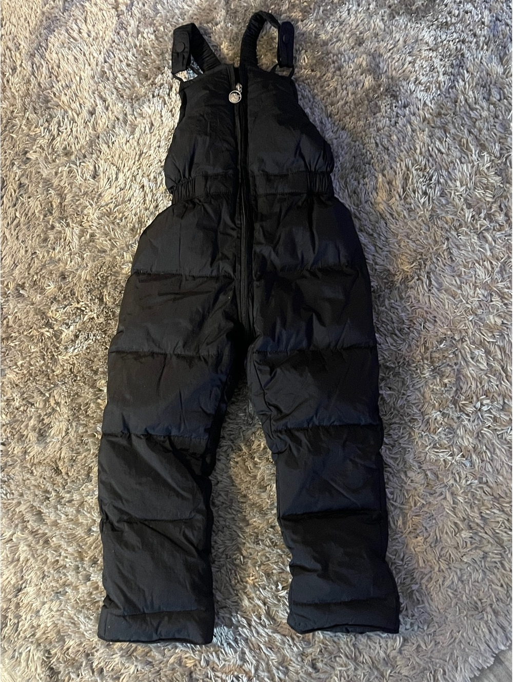 Apple Bottoms Kids Black Puffer Snow Bib Overalls